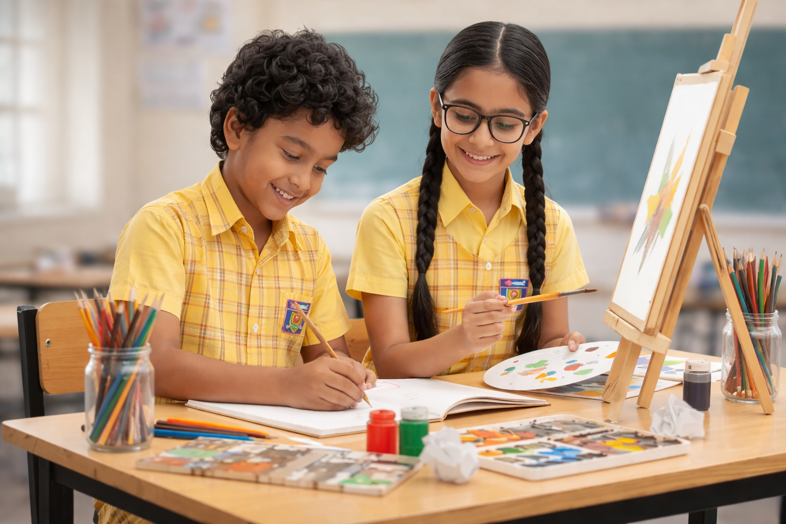Happy students at HOLYFAITH ENGLISH SCHOOL